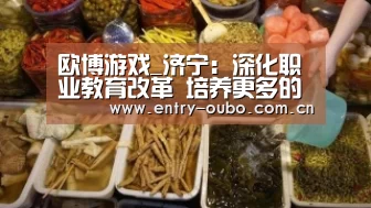 欧博游戏_济宁：深化职业教育改革　培养更